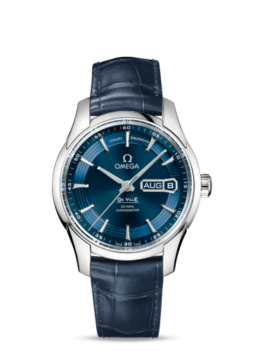 Omega De Ville Hour Vision Co-Axial Annual Calendar Stainless Steel / Blue / Orbis